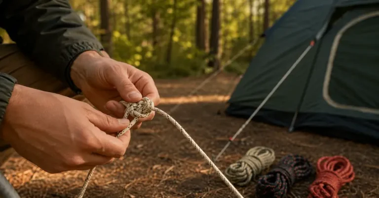how to tie basic knots for camping