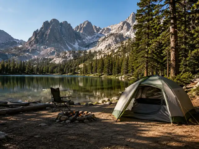 Planning a camping trip at a forest campground