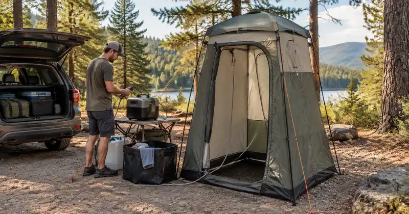 camping shower tent
