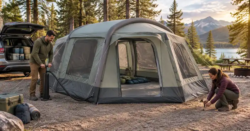 inflatable camping tent