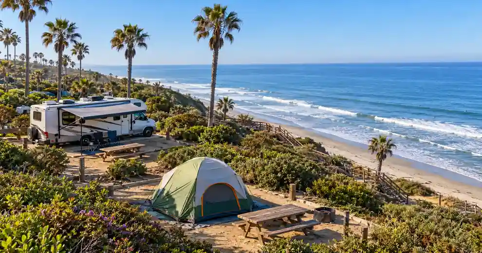 san elijo state beach camping