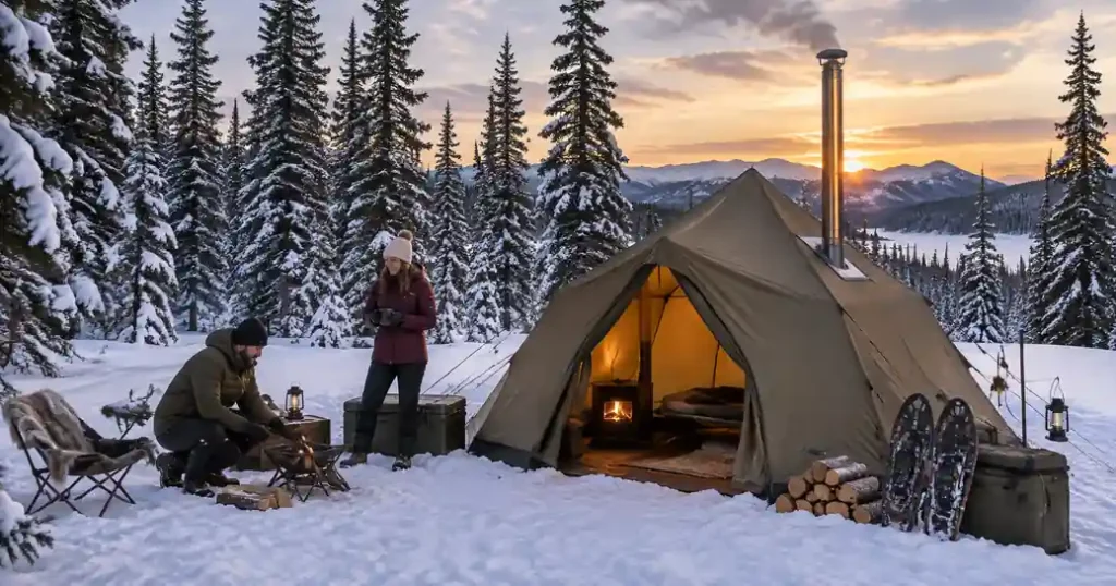 hot tent camping