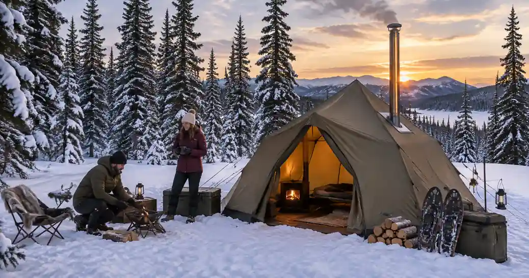 hot tent camping