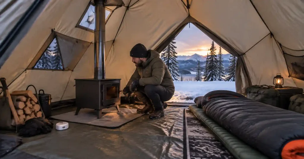 hot tent camping