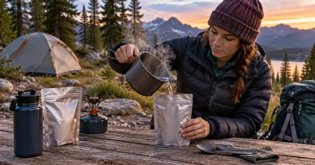 dehydrated camping food